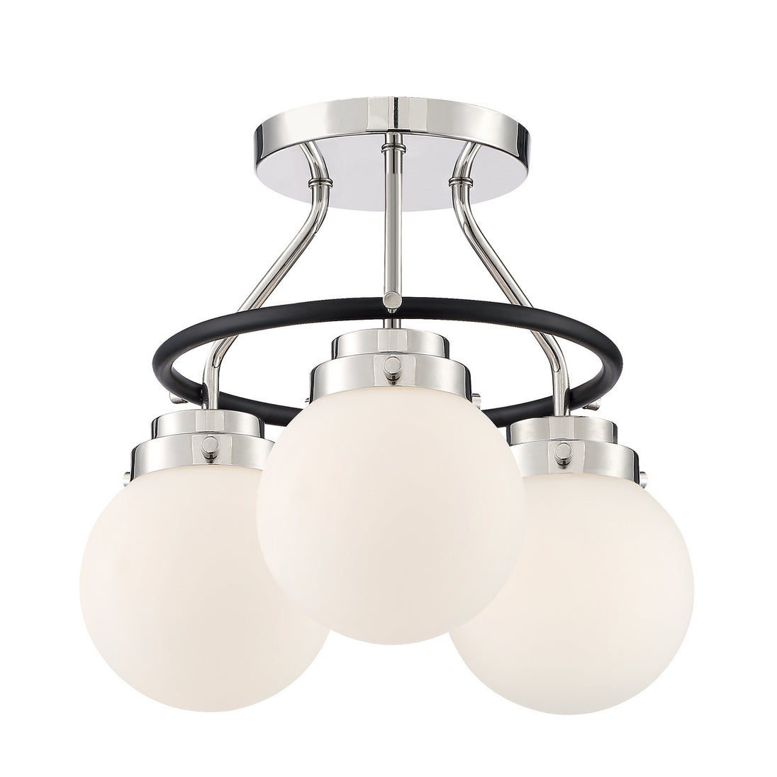 Designers Fountain - D232M-SF-PN - Three Light Semi Flush Mount - Elle - Polished Nickel