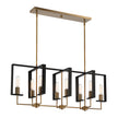 Designers Fountain - D233M-IS-OSB - Eight Light Island Pendant - Chicago PM - Old Satin Brass