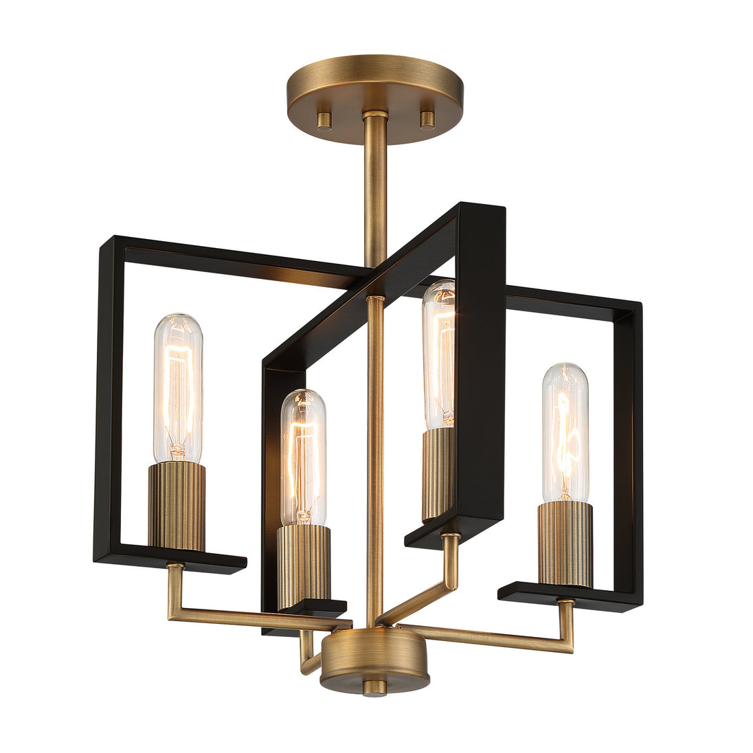 Designers Fountain - D233M-SF-OSB - Four Light Semi Flush Mount - Chicago PM - Old Satin Brass