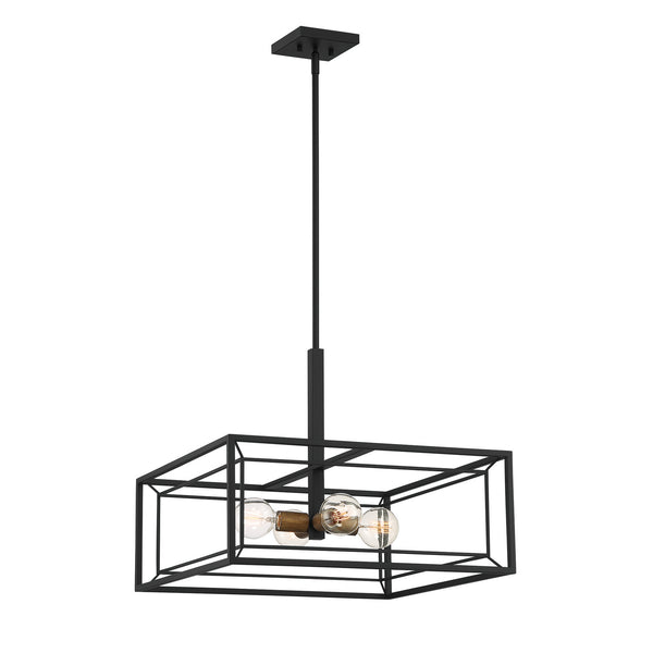 Designers Fountain - D237M-22P-MB - Four Light Pendant - Within - Matte Black