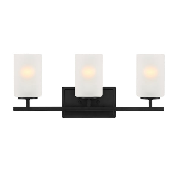 Designers Fountain - D239M-3B-MB - Three Light Vanity - Carmine - Matte Black