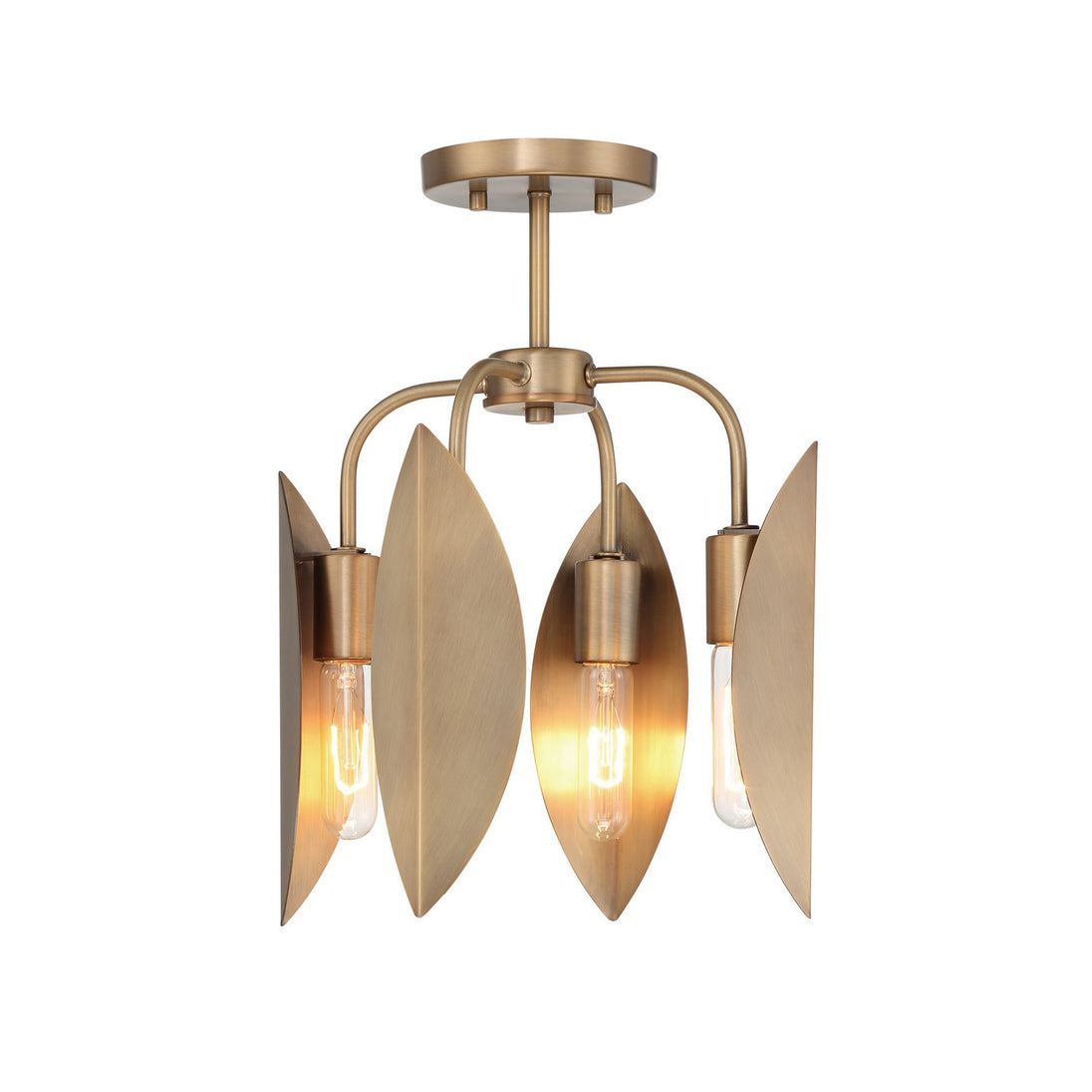 Designers Fountain - D280M-SF-OSB - Four Light Semi Flush Mount - Eden - Old Satin Brass