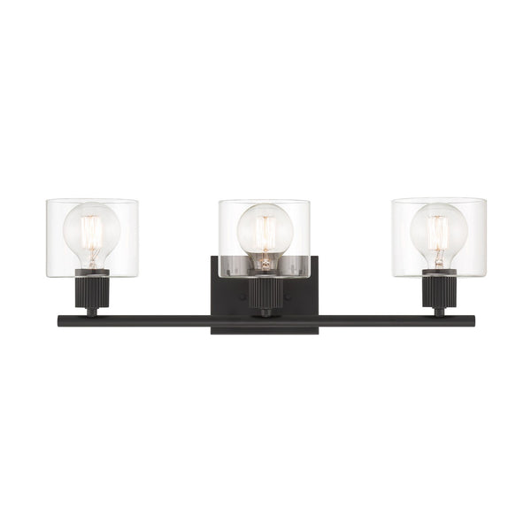 Designers Fountain - D285M-3B-MB - Three Light Vanity - Vibrato - Matte Black