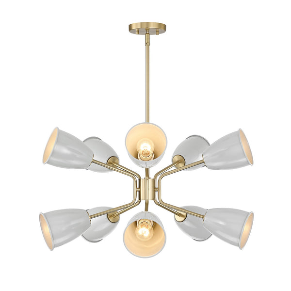 Designers Fountain - D287M-10CH-BG - Ten Light Chandelier - Biba - Brushed Gold