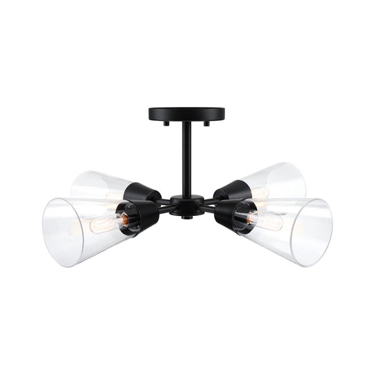 Designers Fountain - D290C-SF-MB - Four Light Semi Flush Mount - Norro - Matte Black