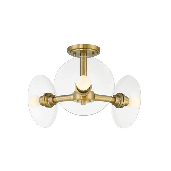 Designers Fountain - D294C-SF-BG - Three Light Semi Flush Mount - Litto - Brushed Gold