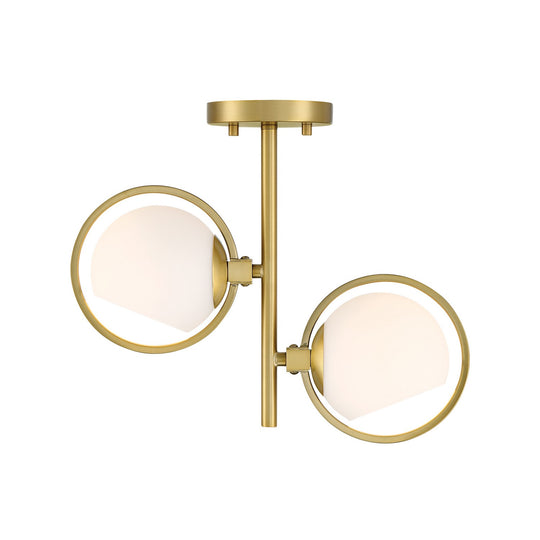 Designers Fountain - D296C-SF-BG - Two Light Semi Flush Mount - Teatro - Brushed Gold