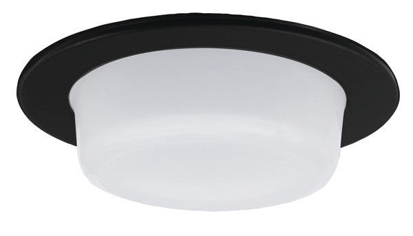 Elco Lighting - EL916B - 4" Drop Opal Shwr Trim Blk - All Black