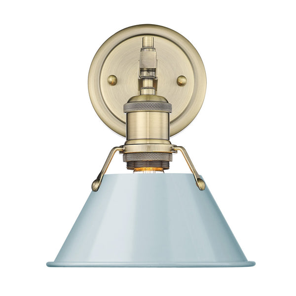 Golden - 3306-BA1 AB-SF - One Light Bath Vanity - Orwell AB - Aged Brass