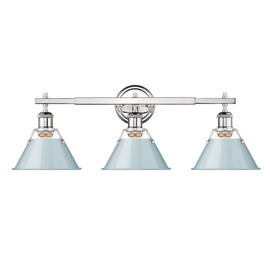 Golden - 3306-BA3 CH-SF - Three Light Bath Vanity - Orwell CH - Chrome