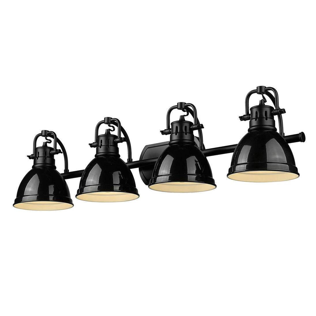 Golden - 3602-BA4 BLK-BK - Four Light Bath Vanity - Duncan BLK - Matte Black