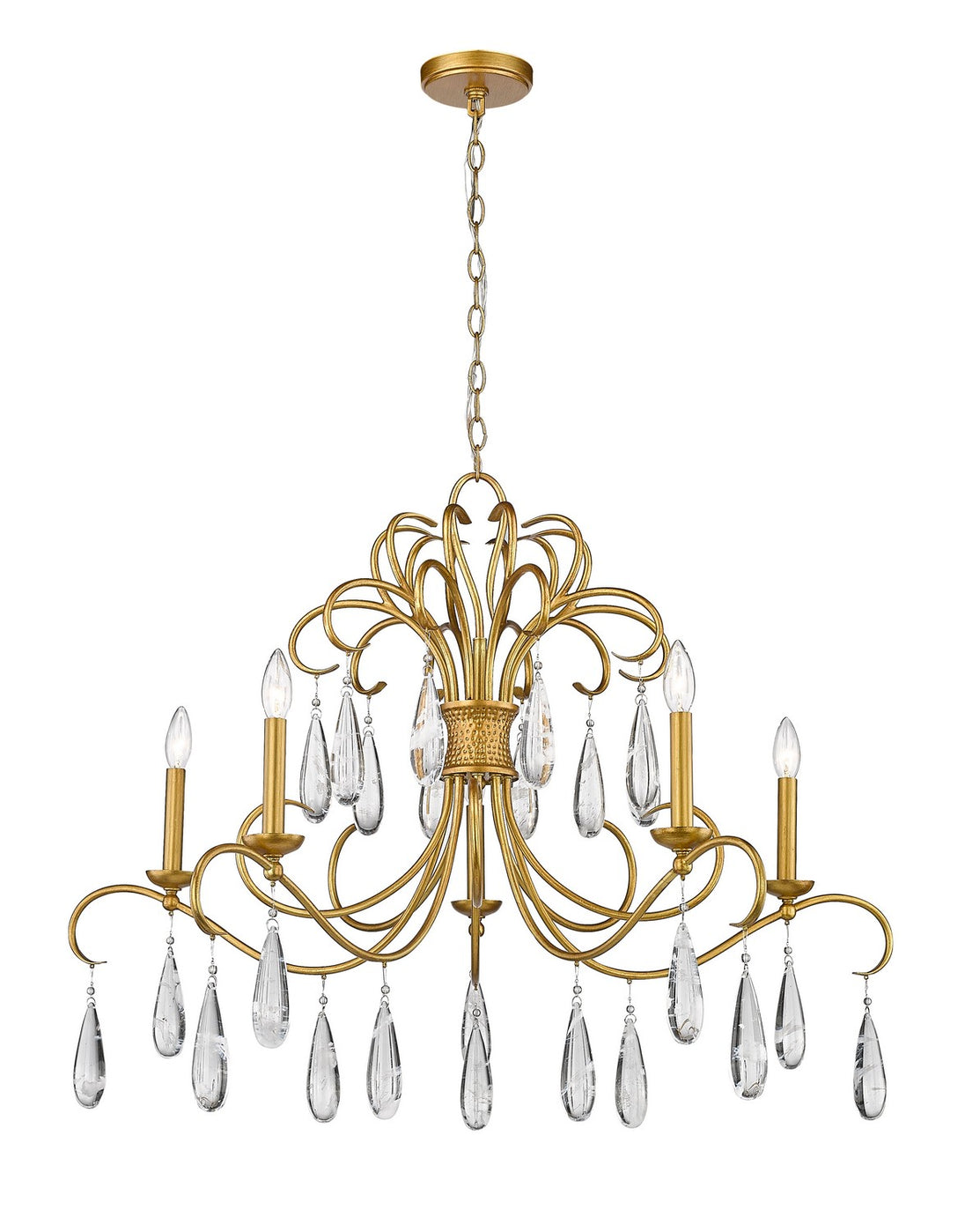 Z-Lite - 3039-38GG - Five Light Chandelier - Amara - Gilded Gold