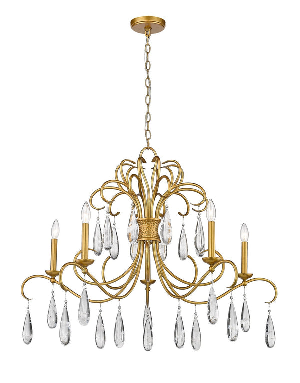 Z-Lite - 3039-38GG - Five Light Chandelier - Amara - Gilded Gold