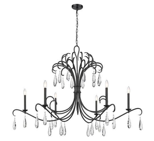 Z-Lite - 3039-59MB - Six Light Chandelier - Amara - Matte Black