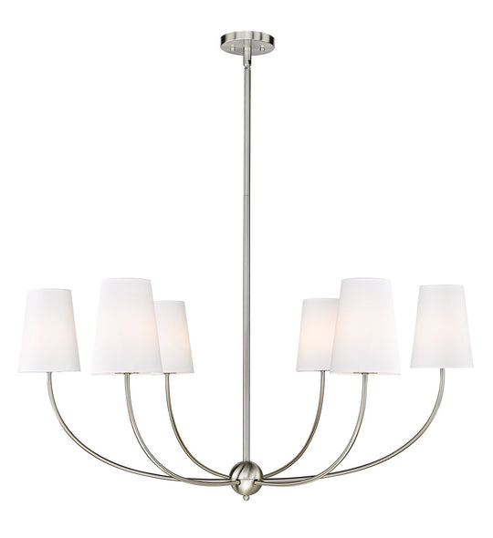 Z-Lite - 3040-42BN - Six Light Chandelier - Shannon - Brushed Nickel