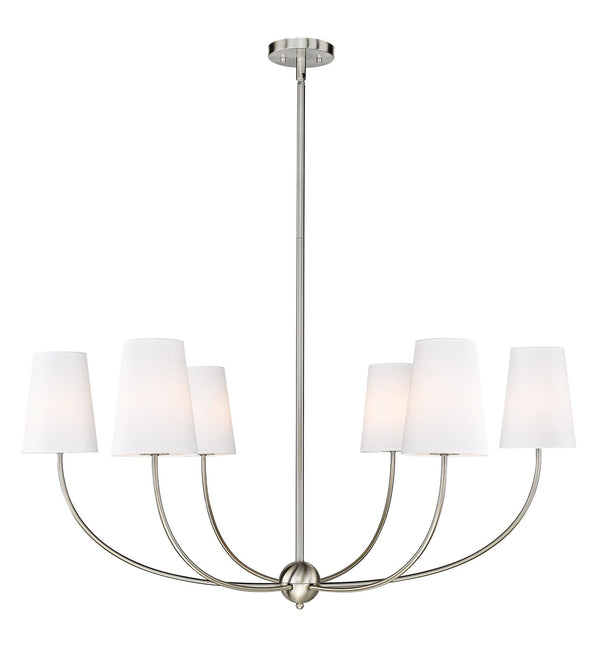 Z-Lite - 3040-42BN - Six Light Chandelier - Shannon - Brushed Nickel