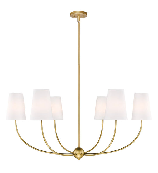 Z-Lite - 3040-42RB - Six Light Chandelier - Shannon - Rubbed Brass