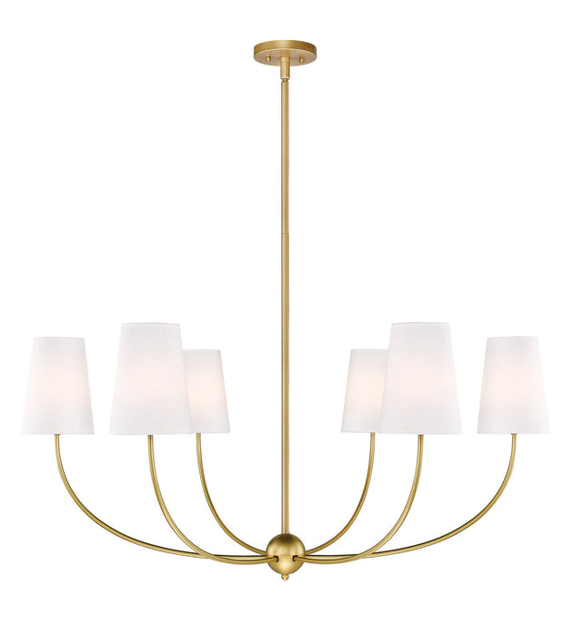 Z-Lite - 3040-42RB - Six Light Chandelier - Shannon - Rubbed Brass