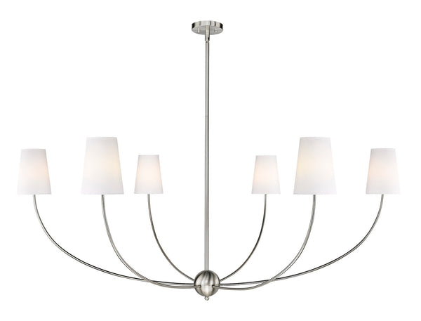 Z-Lite - 3040-62BN - Six Light Chandelier - Shannon - Brushed Nickel