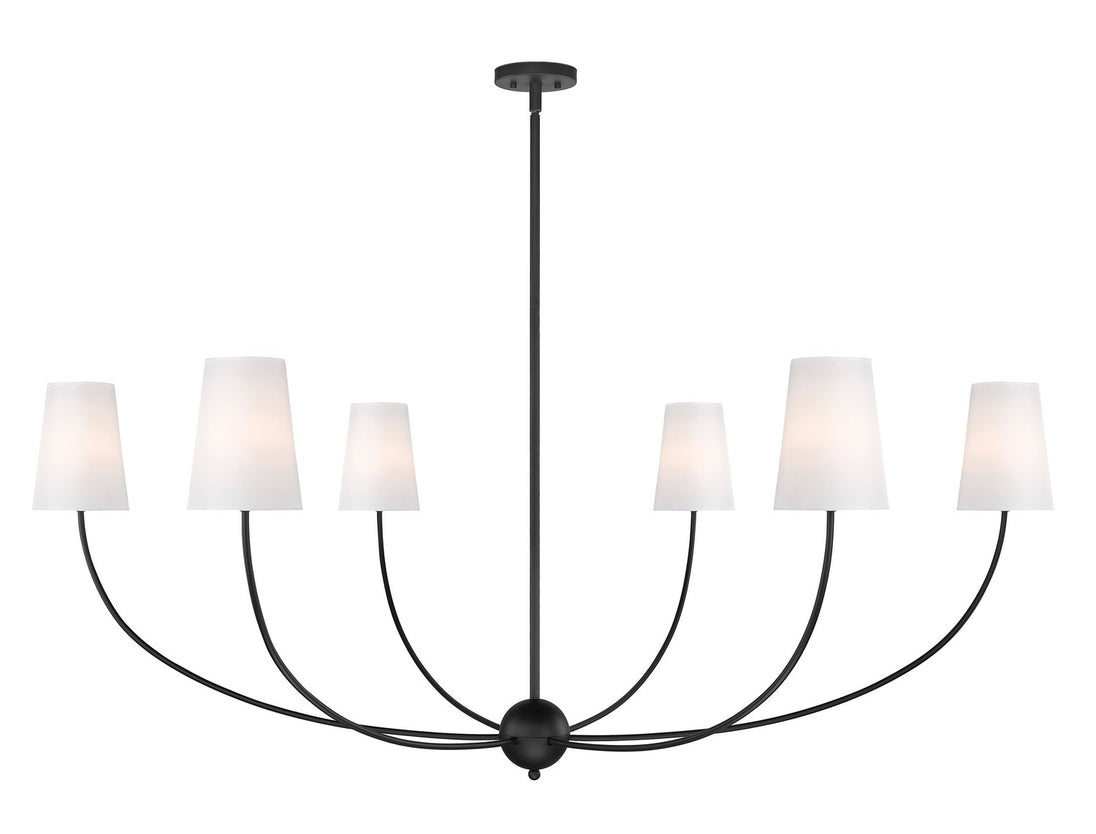 Z-Lite - 3040-62MB - Six Light Chandelier - Shannon - Matte Black