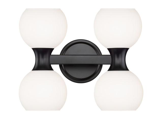 Z-Lite - 494-4V-MB - Four Light Vanity - Artemis - Matte Black