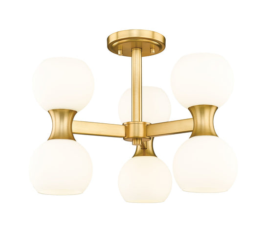 Z-Lite - 494-6SF-MGLD - Six Light Semi Flush Mount - Artemis - Modern Gold