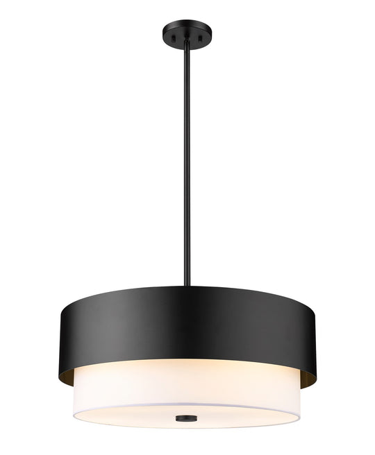 Z-Lite - 495P24-MB - Five Light Chandelier - Counterpoint - Matte Black