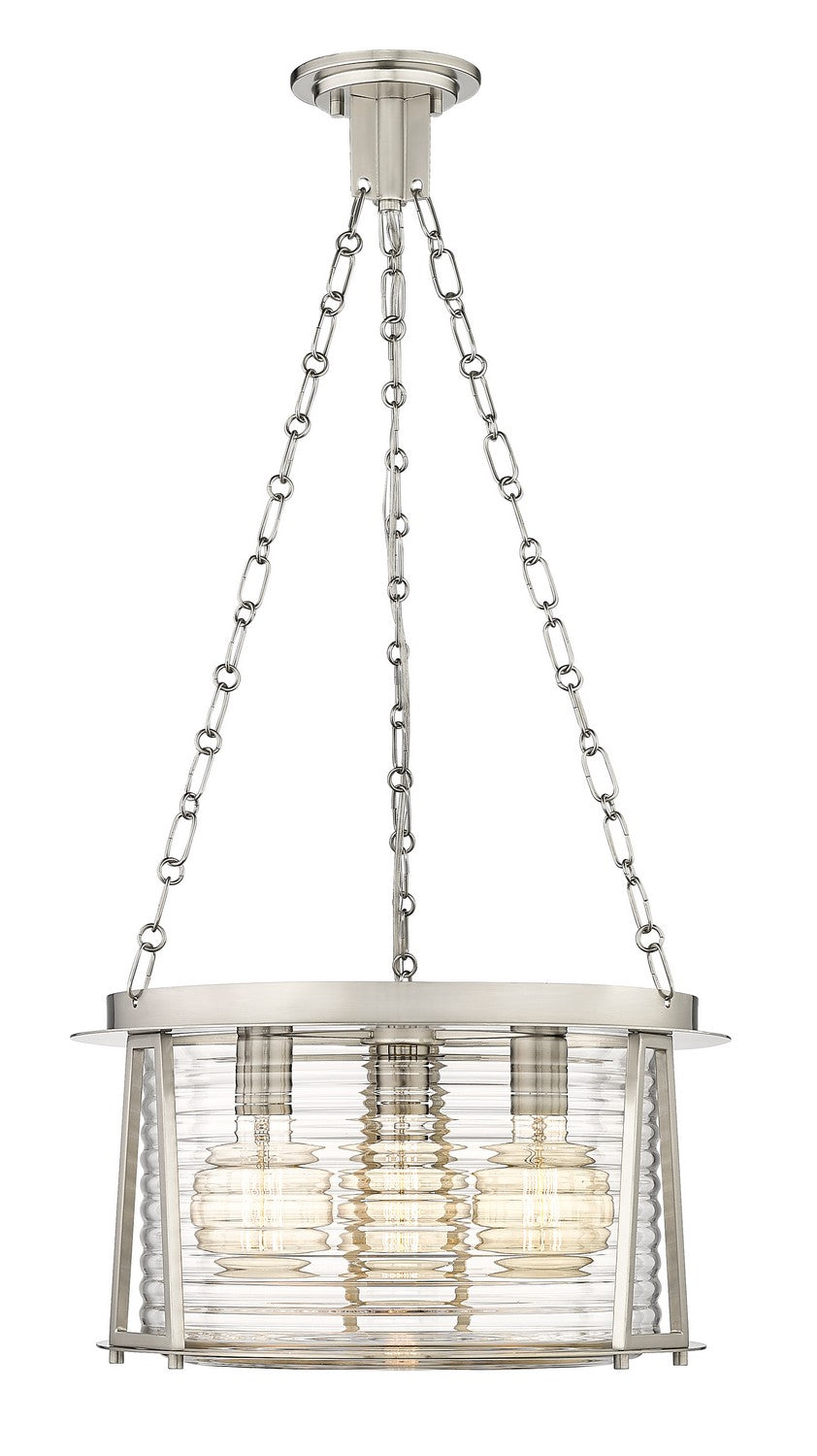 Z-Lite - 7503P18-BN - Three Light Pendant - Cape Harbor - Brushed Nickel