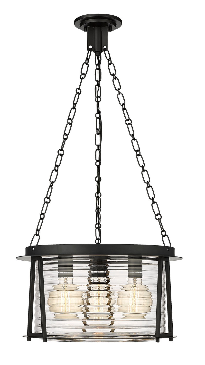 Z-Lite - 7503P18-MB - Three Light Pendant - Cape Harbor - Matte Black