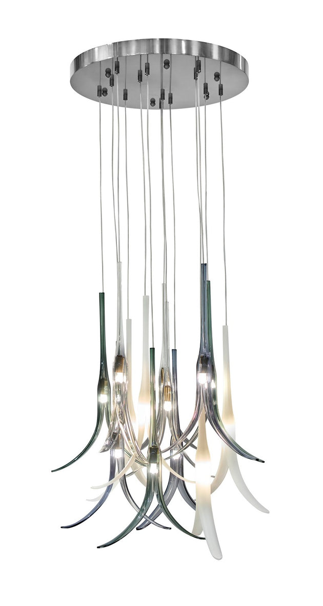 Metropolitan - N9494 - 13 Light Pan Pendant - Featherly - Brushed Nickel