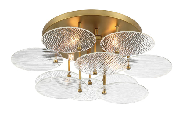Minka-Lavery - 1124-695 - Four Light Flush Mount - Artze - Soft Brass