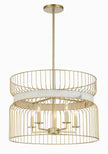 Minka-Lavery - 3395-754 - Five Light Pendant - Park Slope - Nouveau Gold