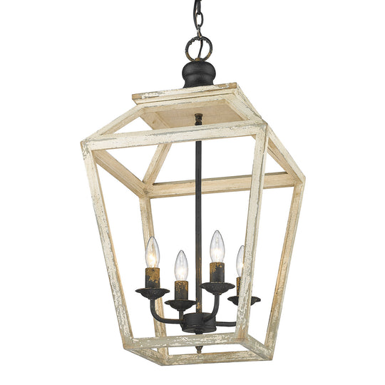 Golden - 0839-4P ABI - Four Light Pendant - Haiden - Antique Black Iron