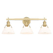 Golden - 3306-BA3 BCB-OP - Three Light Bath Vanity - Orwell BCB - Brushed Champagne Bronze