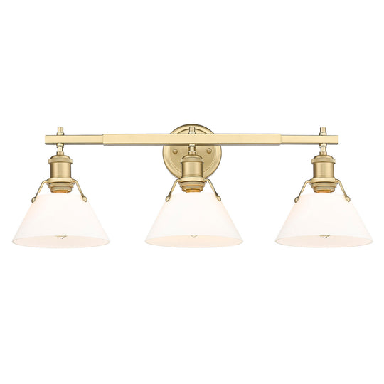 Golden - 3306-BA3 BCB-OP - Three Light Bath Vanity - Orwell BCB - Brushed Champagne Bronze