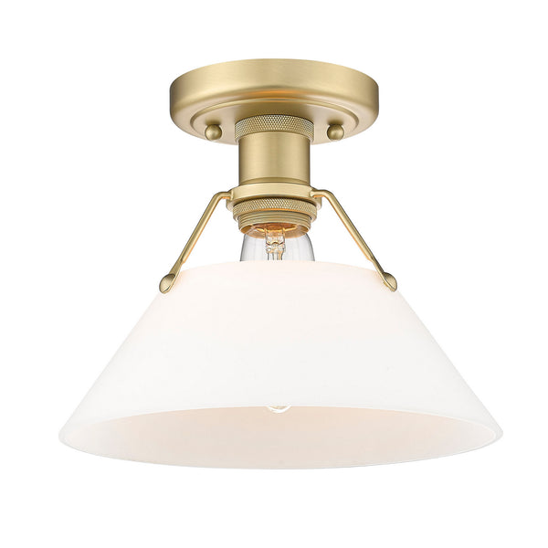 Golden - 3306-FM BCB-OP - One Light Flush Mount - Orwell BCB - Brushed Champagne Bronze