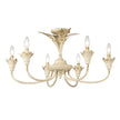 Golden - 0846-6SF AI - Six Light Semi-Flush Mount - Lillianne - Antique Ivory