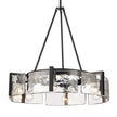 Golden - 3164-6 BLK-HWG - Six Light Chandelier - Aenon - Matte Black