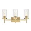 Golden - 7011-BA3 BCB-CLR - Three Light Bath Vanity - Winslett BCB - Brushed Champagne Bronze