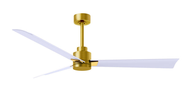 Matthews Fan Company - AK-BRBR-MWH-56 - 56"Ceiling Fan - Alessandra - Brushed Brass