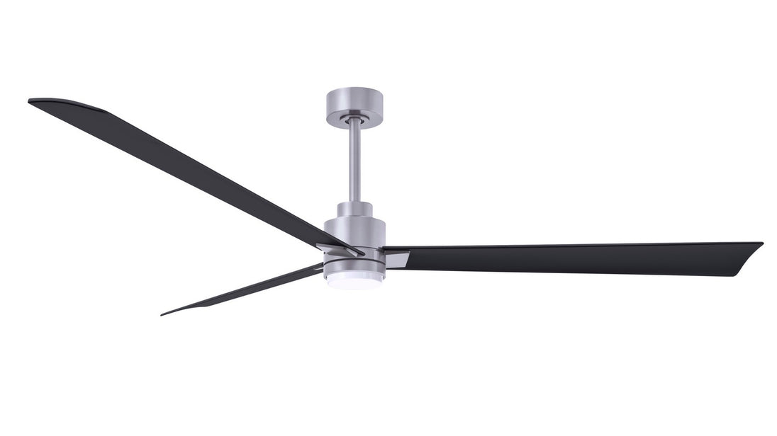 Matthews Fan Company - AKLK-BN-BK-72 - 72"Ceiling Fan - Alessandra - Brushed Nickel