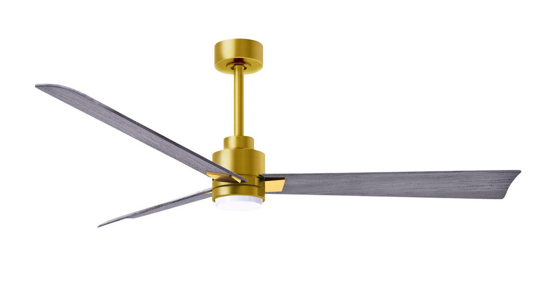 Matthews Fan Company - AKLK-BRBR-BW-56 - 56"Ceiling Fan - Alessandra - Brushed Brass