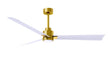 Matthews Fan Company - AKLK-BRBR-MWH-56 - 56"Ceiling Fan - Alessandra - Brushed Brass