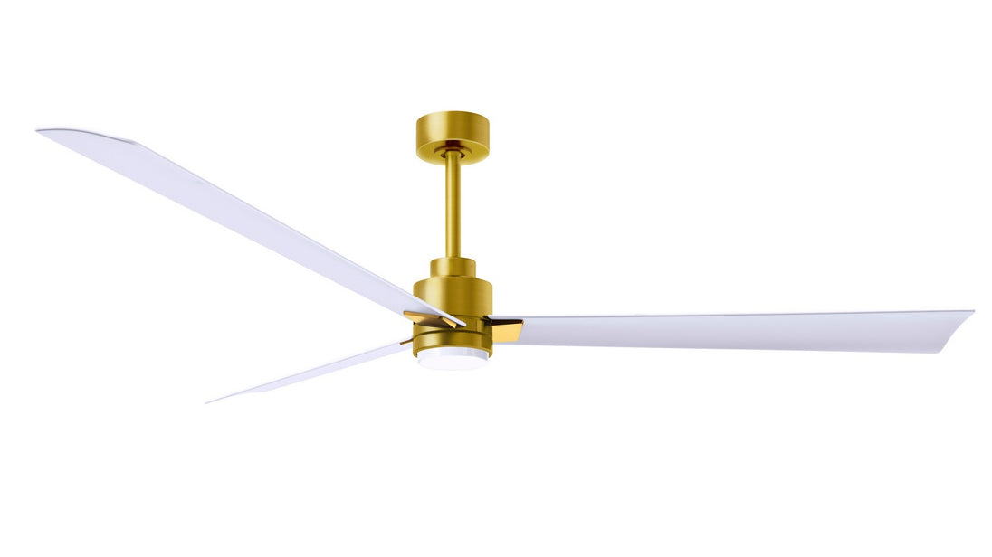 Matthews Fan Company - AKLK-BRBR-MWH-72 - 72"Ceiling Fan - Alessandra - Brushed Brass