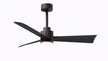 Matthews Fan Company - AKLK-TB-BK-42 - 42"Ceiling Fan - Alessandra - Textured Bronze