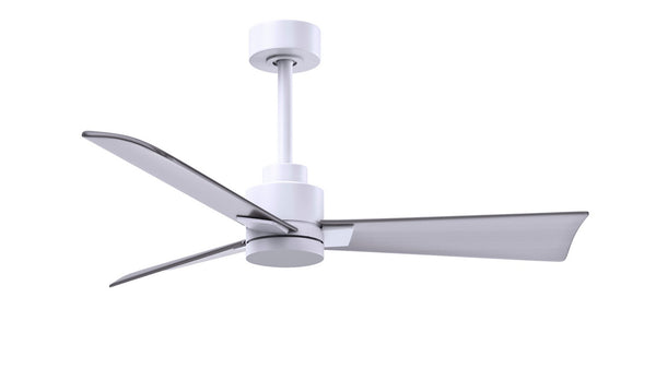 Matthews Fan Company - AK-MWH-BN-42 - 42"Ceiling Fan - Alessandra - Matte White