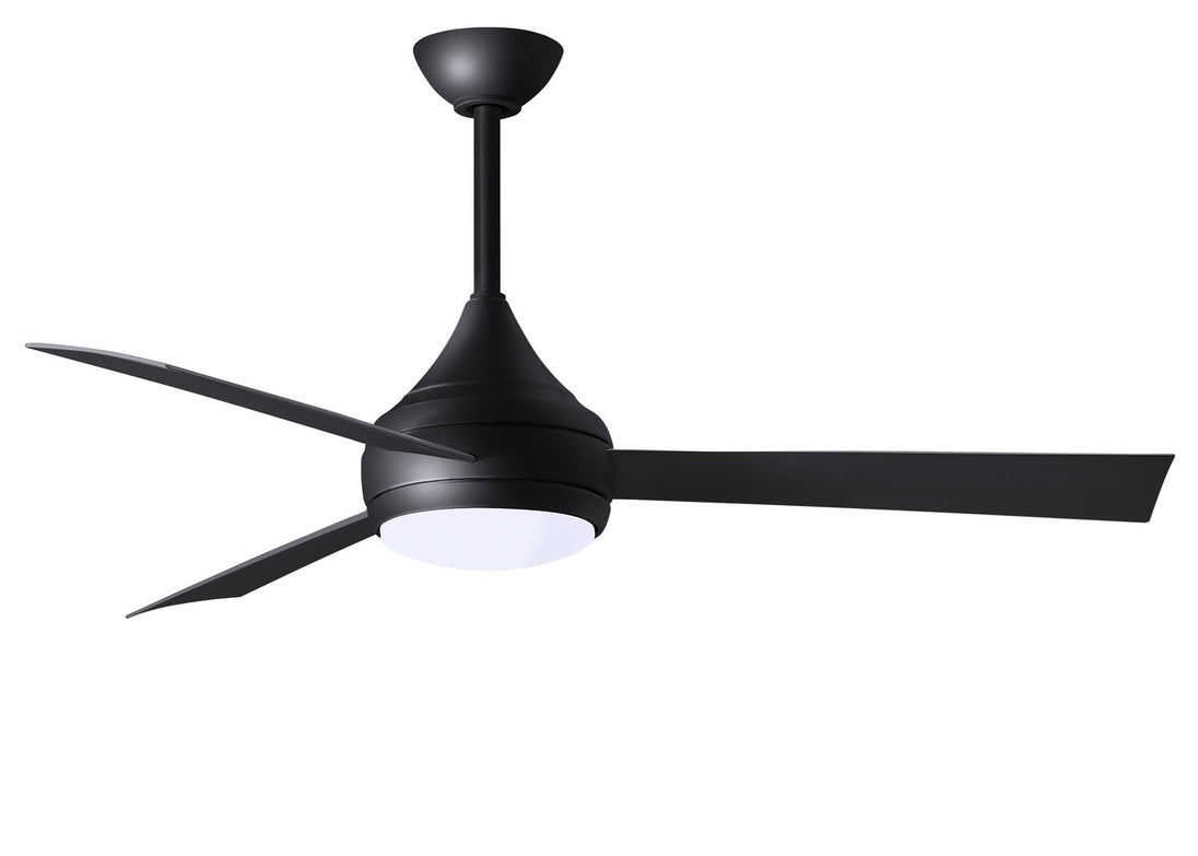 Matthews Fan Company - DA-BK-BK - 52"Ceiling Fan - Donaire - Matte Black