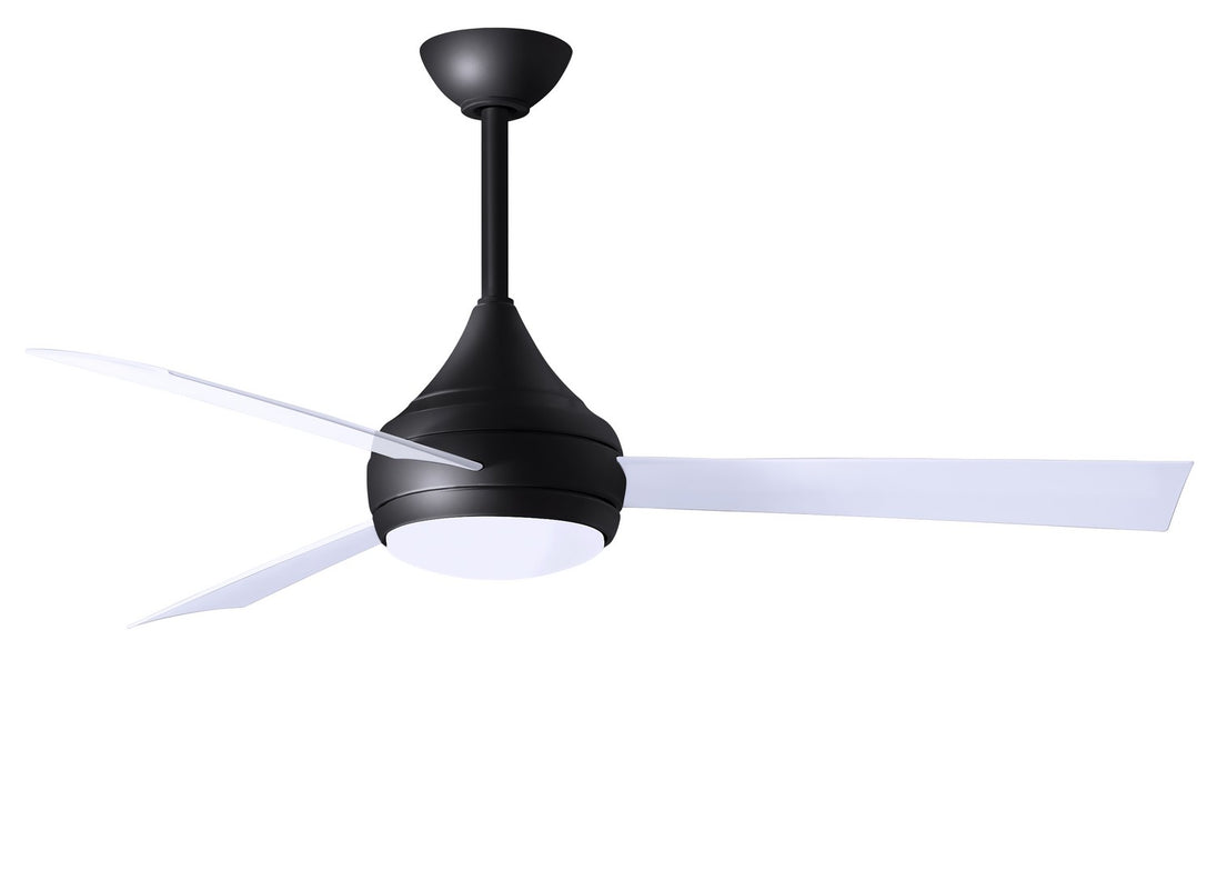 Matthews Fan Company - DA-BK-WH - 52"Ceiling Fan - Donaire - Matte Black