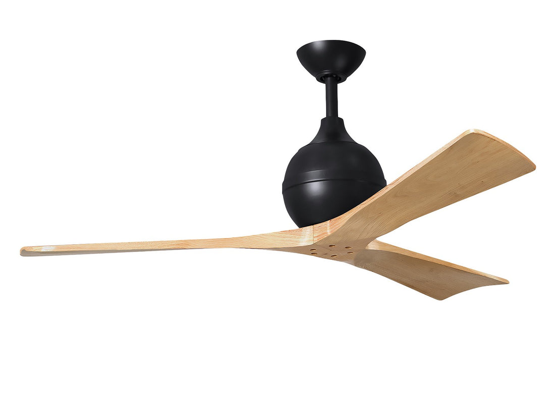 Matthews Fan Company - IR3-BK-LM-52 - 52"Ceiling Fan - Irene - Matte Black