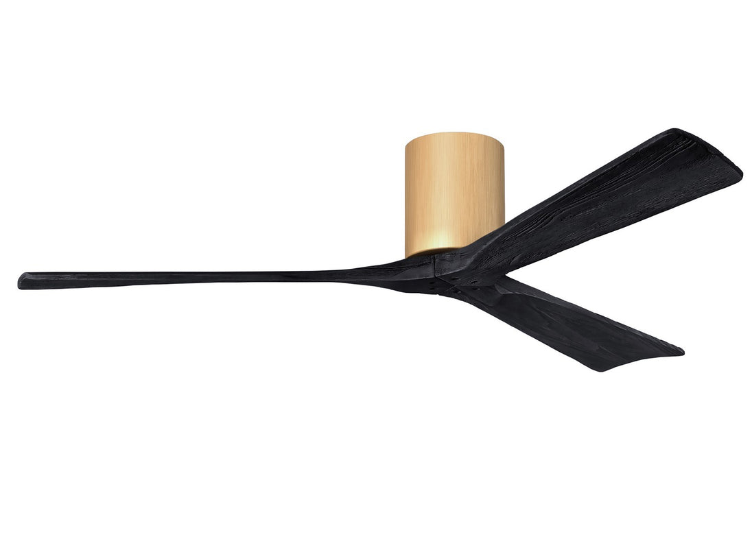 Matthews Fan Company - IR3H-LM-BK-60 - 60"Ceiling Fan - Irene - Light Maple